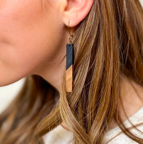 Geometric Wooden Earrings only $9.99 shipped!