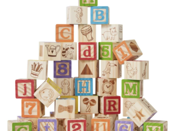 Kids’ Wooden ABC 40-Piece Block Set for just $16.99!