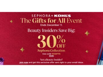 Kohl’s’ Beauty Insiders Get 30% Off Sephora Collection