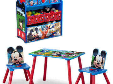 Disney Mickey Mouse Playroom Set $39.98 Shipped Free (Reg. $72) – Set Includes Table and 2 Chairs and 6-Bin Toy Organizer!