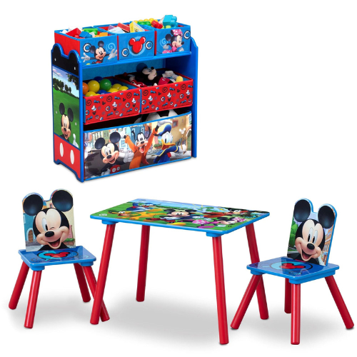 Disney Mickey Mouse Playroom Set $39.98 Shipped Free (Reg. $72) – Set Includes Table and 2 Chairs and 6-Bin Toy Organizer!