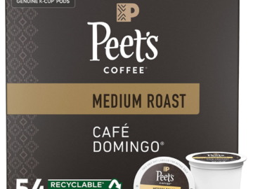 54-Count Peet’s Coffee Medium Roast K-Cup Pods as low as $14.51 After Coupon (Reg. $39) + Free Shipping! 27¢/Pod! + MORE