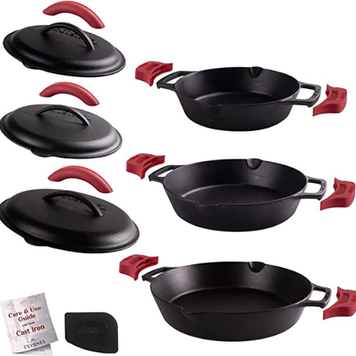 16-Piece Cast Iron Skillet and Lid Set $50 Shipped Free (Reg. $94.99) – 4.9K+ FAB Ratings!