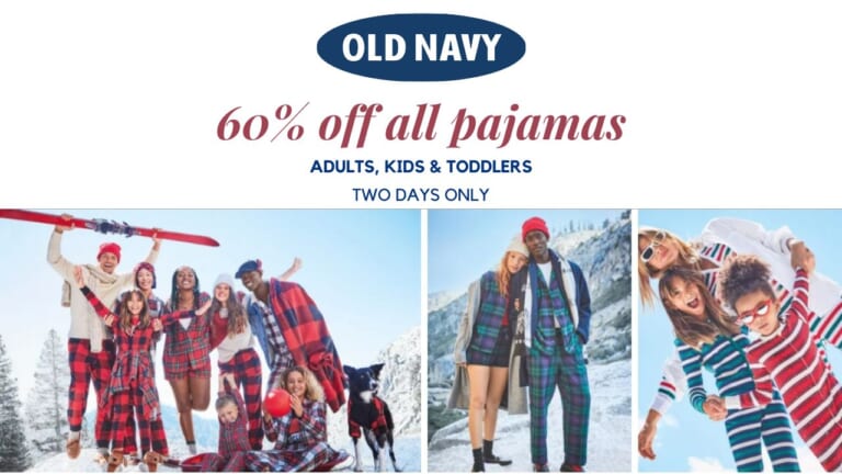 60% Off All Pajamas at Old Navy + Free Shipping at $25!