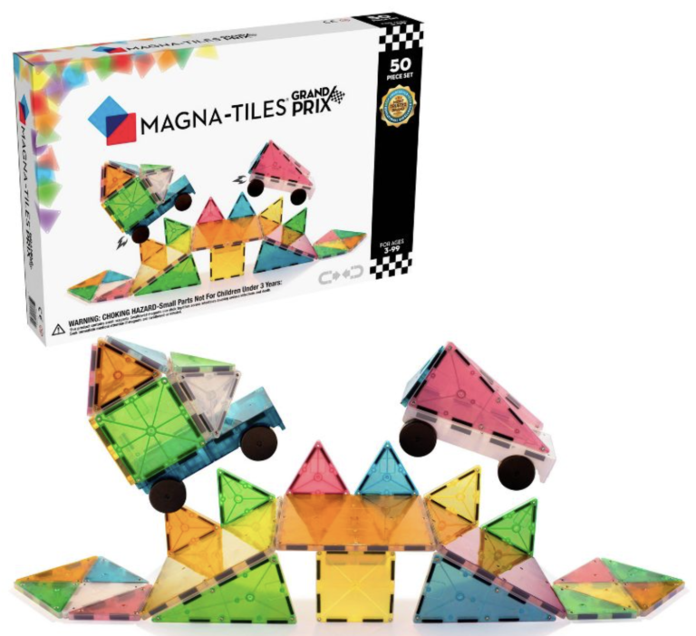 *HOT* Magna-Tiles Frost 50-Piece Grand Prix Set for just $39.99 shipped! (Reg. $80)