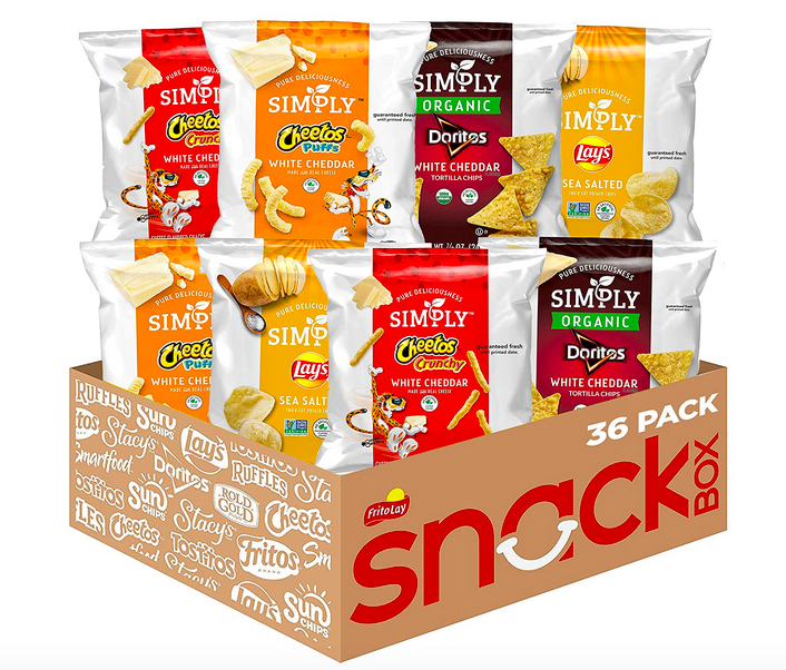 Simply Brand Snacks Variety Pack, 36 count only $13.28 shipped!