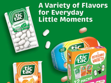 12-Count Tic Tac Variety Mints, On-The-Go Refreshment as low as $10.35 After Code + Coupon (Reg. $14.79) – $0.86/count! Great for Holiday Stocking Stuffers + FAB Ratings!