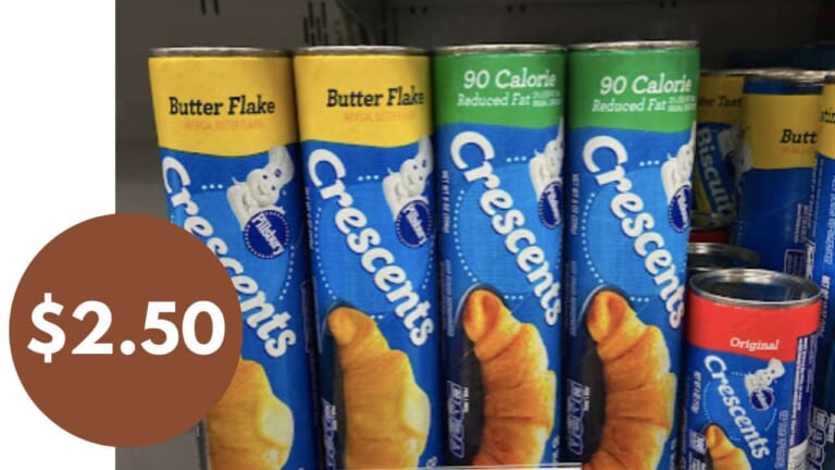 $2.50 Pillsbury Crescents, Biscuits, & Cinnamon Rolls