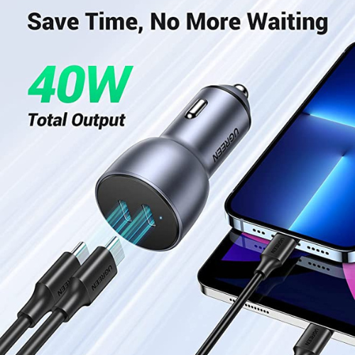 UGREEN Dual 40W USB-C Car Charger $15.29 After Coupon (Reg. $22) – FAB Ratings!