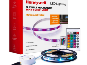 Honeywell 16-Foot Indoor LED Strip Light with Remote only $9.97!