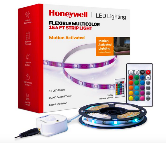 Honeywell 16-Foot Indoor LED Strip Light with Remote only $9.97!