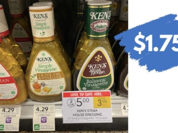 $1.75 Ken’s Simply Vinagrette Dressing at Publix