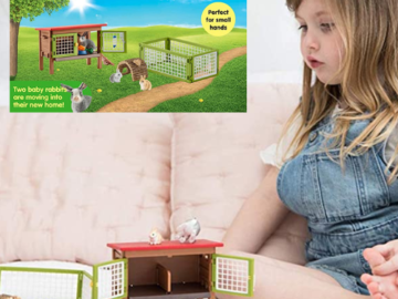 Farm World 8-Piece Rabbit Hutch Set with Rabbit Figurines $15.99 (Reg. $24.99) – FAB Gift for kids 3 years and up