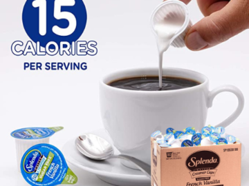 180-Count SPLENDA Low Calorie Single Serve Coffee Creamer Cups, Sugar Free French Vanilla $6.97 (Reg. $19.99)