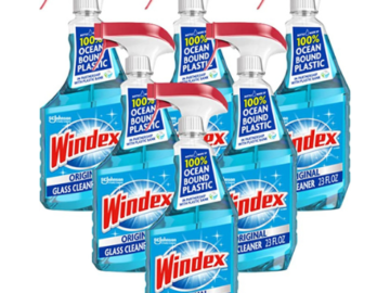 TWO 6-Count Windex Original Glass and Window Cleaner Spray Bottle, 23 fl oz as low as $13.31 EACH 6-Count Pack (Reg. $28.58) + Free Shipping – $2.22/Bottle + Buy 2, save 50% on 1!