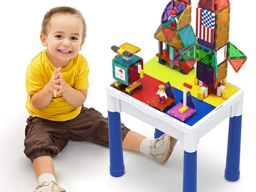 PicassoTiles 316 Pieces Magnetic Brick Tile and Building Brick Block Activity Play Table Set $34.99 After Coupon (Reg. $70) + Free Shipping