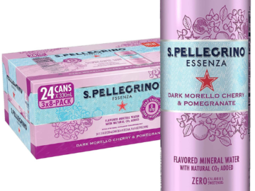 24-Pack S.Pellegrino Essenza Dark Morello Cherry & Pomegranate Flavored Mineral Water as low as $9.62 Shipped Free (Reg. $28.73) – 40¢/11.15 Fl Oz!