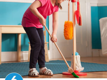 Melissa & Doug  6 Piece Pretend Home Cleaning Play Set $20.49 (Reg. $43) – Kids Broom And Mop Set For Ages 3+