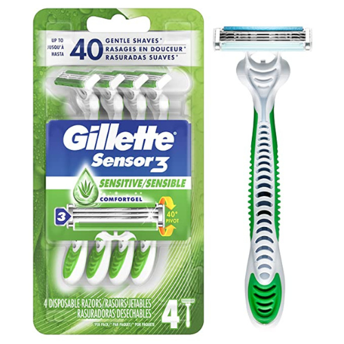 TWO 4-Count Gillette Sensor3 Sensitive Men’s Disposable Razor as low as $3.39 EACH Shipped Free (Reg. $8.99) – 85¢ each + Buy 2, Save 50% on 1!