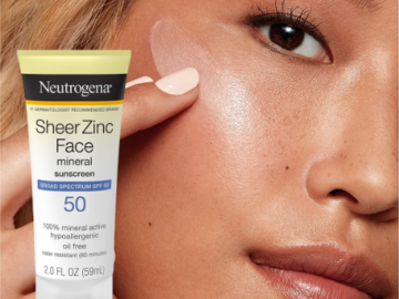 Neutrogena Sheer Zinc Oxide Dry-Touch Mineral Face SPF 50 Sunscreen Lotion as low as $3.39 Shipped Free (Reg. $13) – LOWEST PRICE!