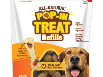 30-Count Nylabone All-Natural Pop-In Dog Treat Refills as low as $3.49 After Coupon (Reg. $10.69) + Free Shipping! 12¢/Treat!