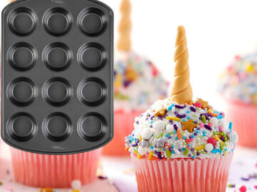 12-Cup Wilton Perfect Results Premium Non-Stick Bakeware Muffin Pan & Cupcake Pan (Steel) $8.48 (Reg. $21)