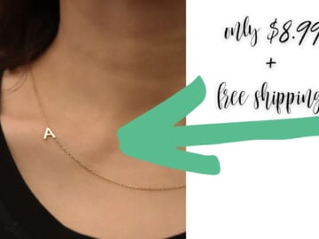 Sideways Initial Necklace $8.99 Shipped (Reg. $25)