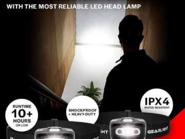 FIVE Sets of 2-Pack GearLight Outdoor Headlamps $16.24 EACH Set After Coupon (Reg. $30) – 38K+ FAB Ratings! $8.12/Headlamp + Buy 5, Save 10%