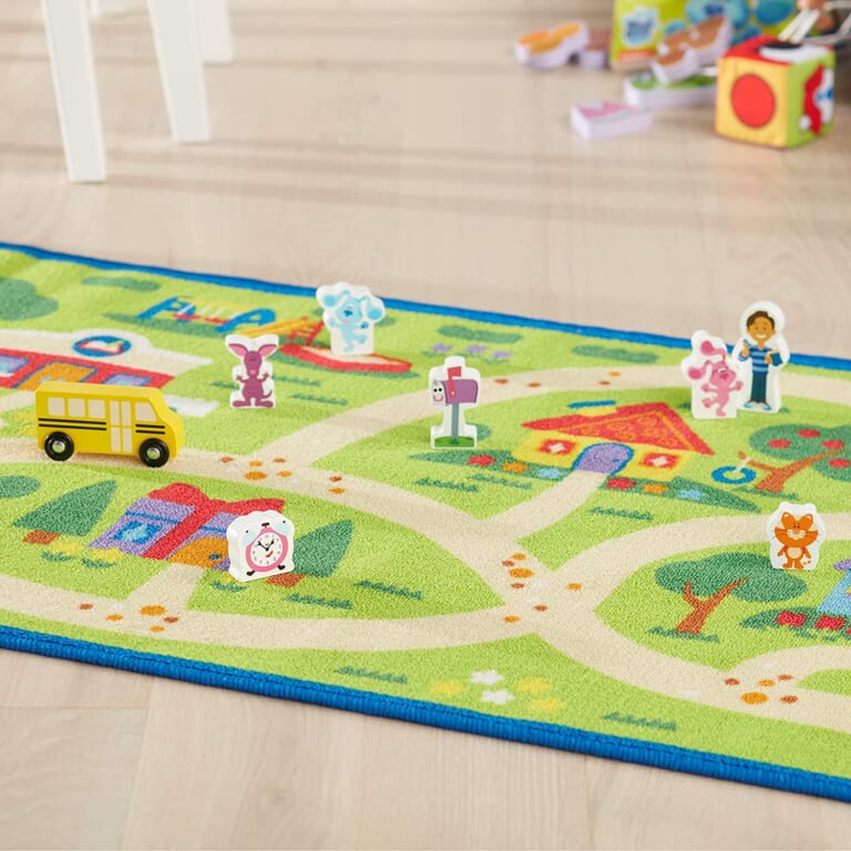 Melissa & Doug Blue’s Clues & You! Blue’s Neighborhood Activity Rug with Wooden Play Figures $7.44 (Reg. $38)