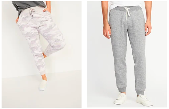 Old Navy: Kid’s Fleece Joggers just $10, Men’s & Women’s Fleece Joggers just $12-$15 (In-Store Only!)