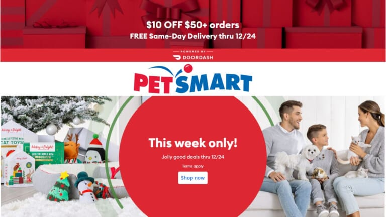 Petsmart | B3G2 Free Toys + $10 off $50 With Free Same-Day Delivery