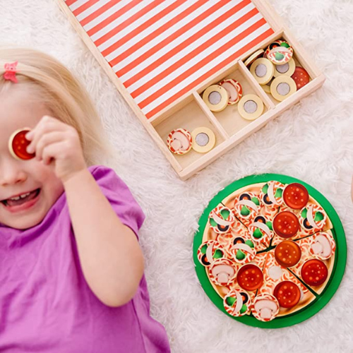 Melissa & Doug Wooden Pizza Play Food Set With 36 Toppings $15.59 (Reg. $27.99)