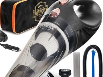 Today Only! Car Vacuum Cleaner, Black $10.69 After Coupon (Reg. $39.99) – FAB Ratings!