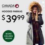 Canada Weather Gear Hooded Parkas only $39.99!