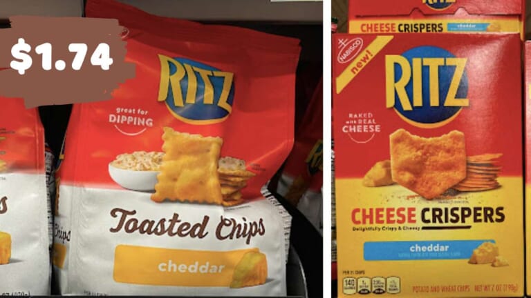 Grab Ritz Cheese Crispers or Toasted Chips for $1.74