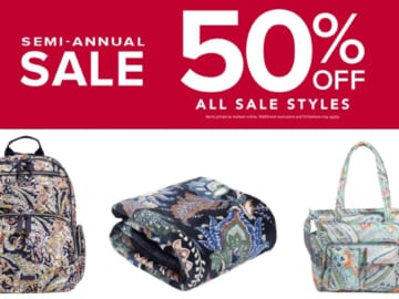 Vera Bradley 50% Off Semi Annual Sale!