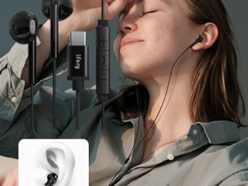 iFory Hi-Res Type C Earphones w/ Microphone $9.79 After Coupon (Reg. $14)