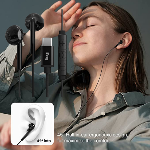 iFory Hi-Res Type C Earphones w/ Microphone $9.79 After Coupon (Reg. $14)