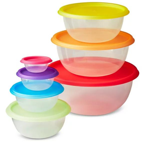 Mainstays 14 Piece Set Rainbow Food Storage Containers with Lids $6.47 (Reg. $11.87)