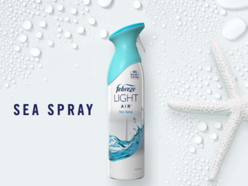 Febreze Light Odor-Eliminating Sea Spray Air Freshener, 8.8 Fl Oz as low as $1.81 After Coupon (Reg. $4) + Free Shipping!