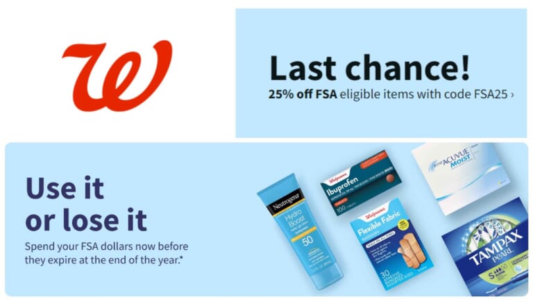 Walgreens | 25% Off FSA-Eligible Items