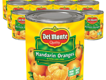 12-Pack 8.25-Oz Del Monte Canned Mandarin Oranges as low as $11.64 (Reg. $28.98) – 97¢/can!