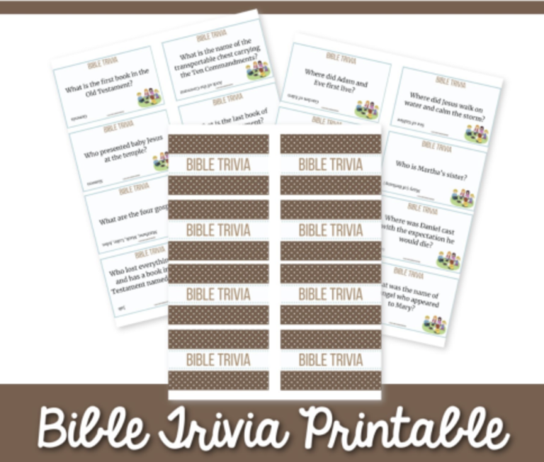 Free Printable Bible Trivia Questions