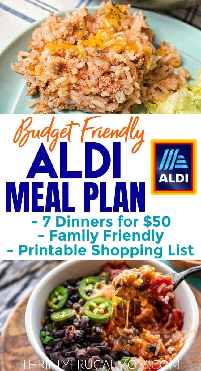 Free Printable $50 ALDI Meal Plan