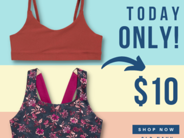 Today Only! Girl’s Sports Bra from $10 (Reg. $16.99) + For Women!