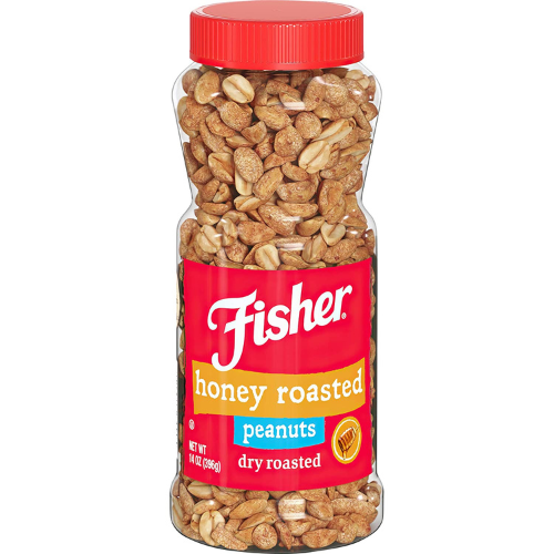 FOUR Fisher Snack Honey Roasted Dry Roasted Peanuts, 14 oz as low as $3.06 EACH Shipped Free (Reg. $5.76) + Buy 4, Save 5%