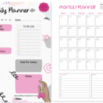 Free Printable Monthly and Weekly Planners for Women