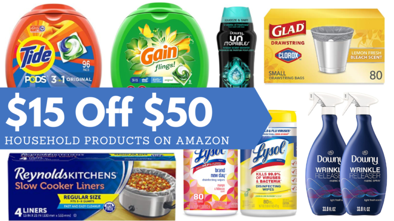 Amazon | $15 off $50 Household Purchase