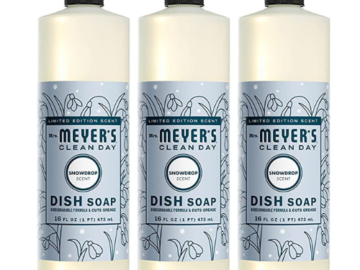 3-Pack Mrs. Meyer’s Liquid Dish Soap, Limited Edition Snowdrop, 16 fl. oz as low as $10.14 After Coupon (Ref. $14.48) + Free Shipping – $3.38/Bottle