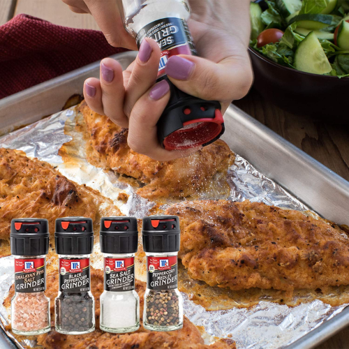 4-Count McCormick Salt & Pepper Grinder Variety Pack as low as $12.74 Shipped Free (Reg. $20.50) – $3.19 each – Himalayan Pink Salt, Sea Salt, Black Peppercorn, Peppercorn Medley